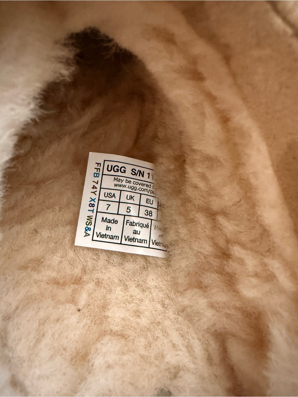 UGG Cream Shearling Lined Slip-On - Picture 4 of 6